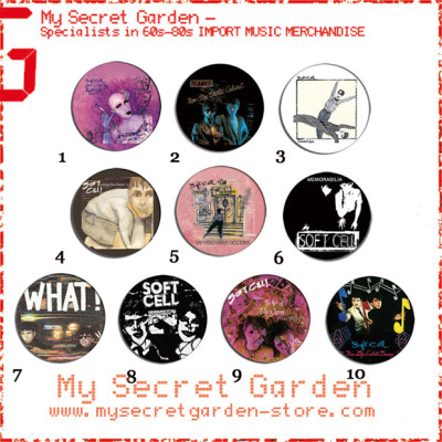 Soft Cell - Tainted Love, Non-Stop Erotic Cabaret  Album Pinback Button Badge Set ( or Hair Ties / 4.4 cm Badge / Magnet / Keychain Set )